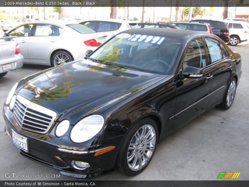 Black / Black 2009 Mercedes-Benz E 350 Sedan