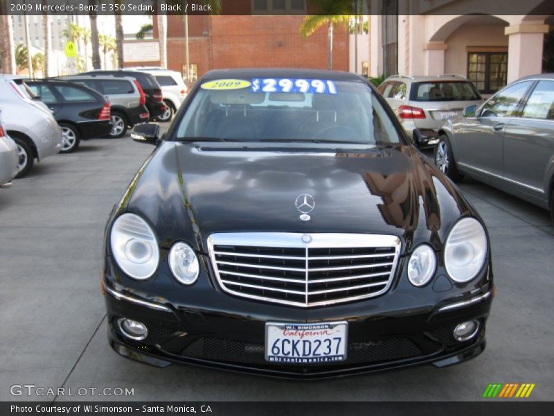 Black / Black 2009 Mercedes-Benz E 350 Sedan