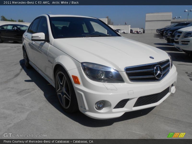 Arctic White / Black 2011 Mercedes-Benz C 63 AMG