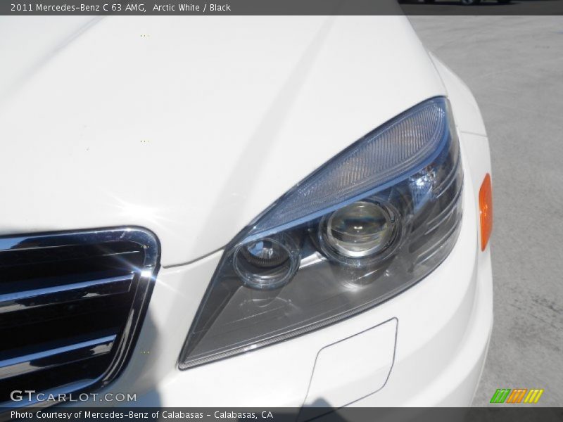 Arctic White / Black 2011 Mercedes-Benz C 63 AMG