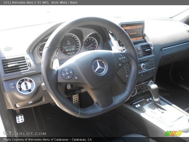 Arctic White / Black 2011 Mercedes-Benz C 63 AMG