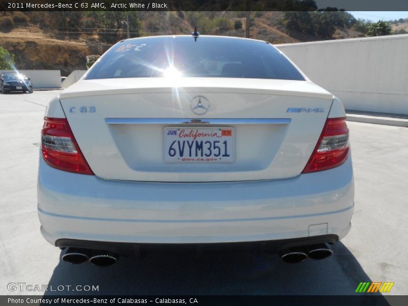 Arctic White / Black 2011 Mercedes-Benz C 63 AMG