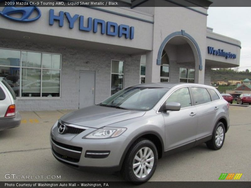 Liquid Silver Metallic / Black 2009 Mazda CX-9 Touring AWD