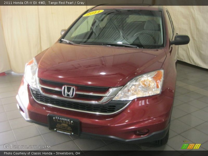 Tango Red Pearl / Gray 2011 Honda CR-V EX 4WD