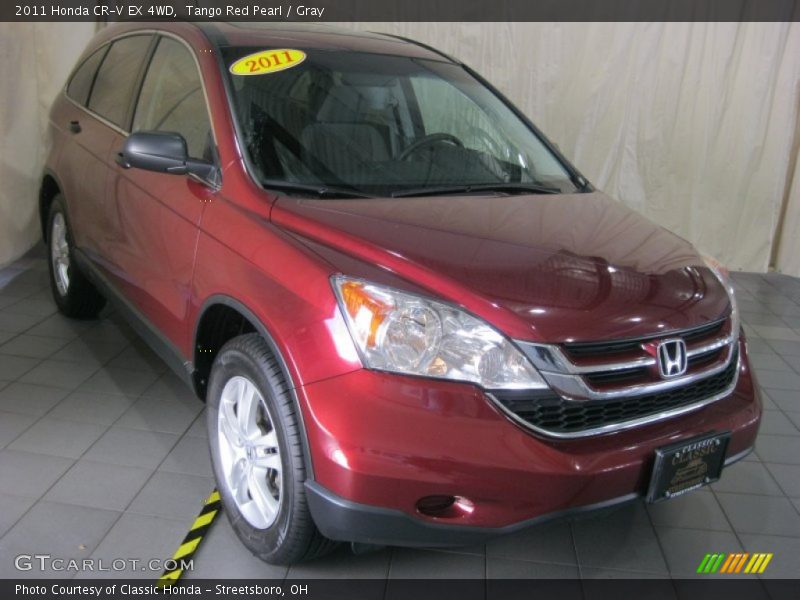Tango Red Pearl / Gray 2011 Honda CR-V EX 4WD