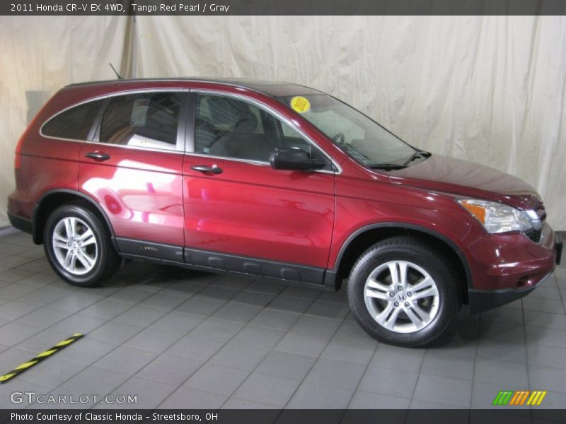 Tango Red Pearl / Gray 2011 Honda CR-V EX 4WD
