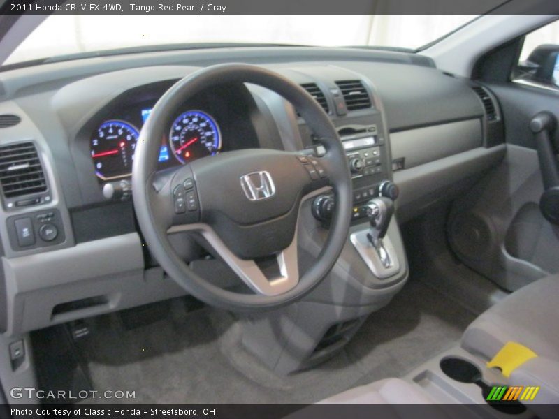 Tango Red Pearl / Gray 2011 Honda CR-V EX 4WD