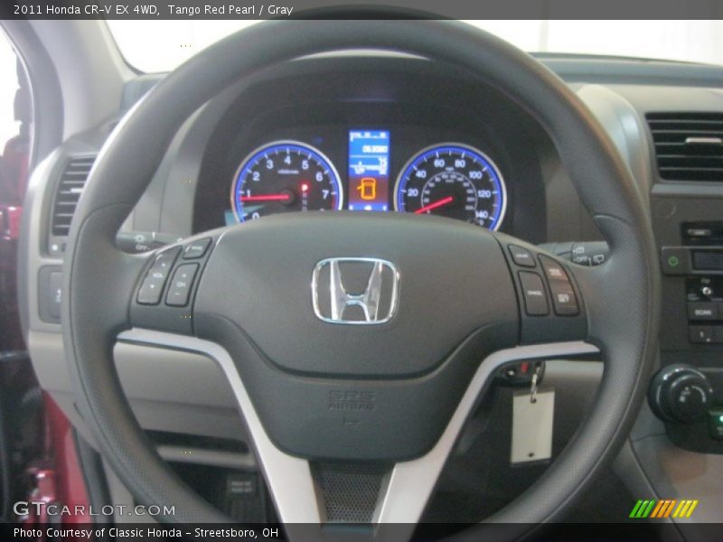 Tango Red Pearl / Gray 2011 Honda CR-V EX 4WD