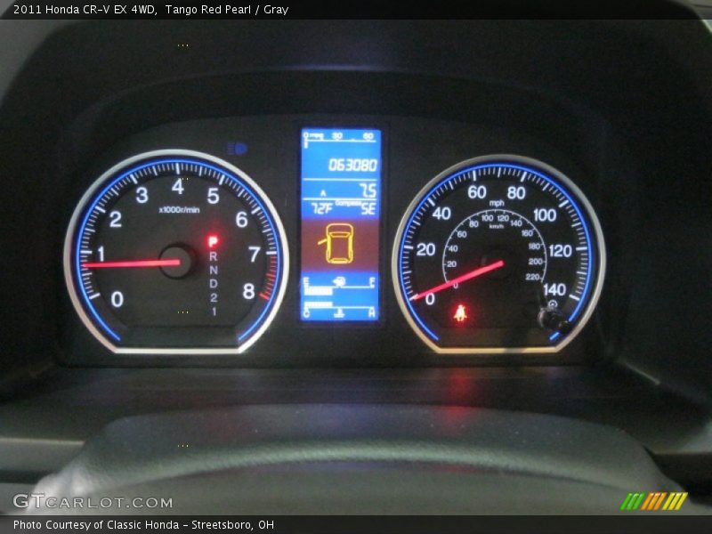 Tango Red Pearl / Gray 2011 Honda CR-V EX 4WD