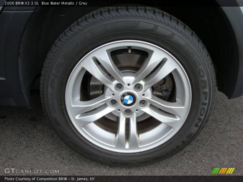 Blue Water Metallic / Grey 2006 BMW X3 3.0i