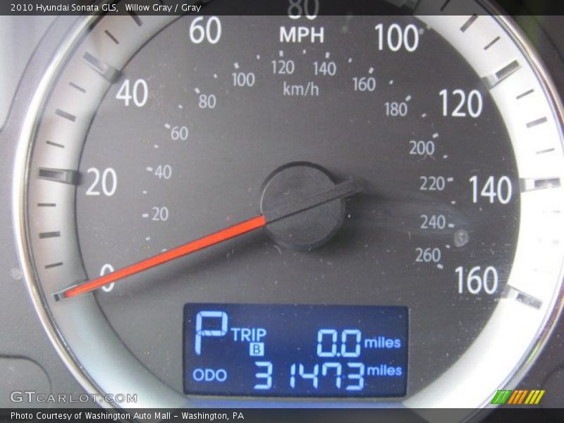 Willow Gray / Gray 2010 Hyundai Sonata GLS