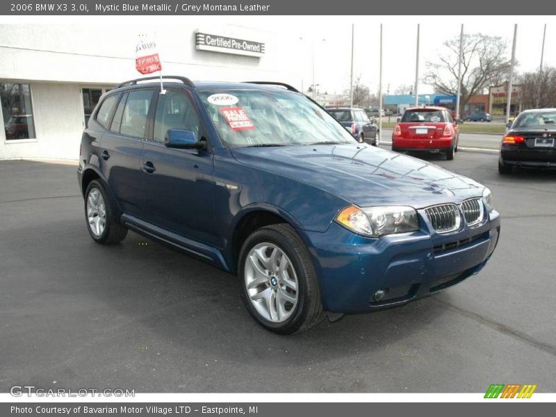 Mystic Blue Metallic / Grey Montana Leather 2006 BMW X3 3.0i