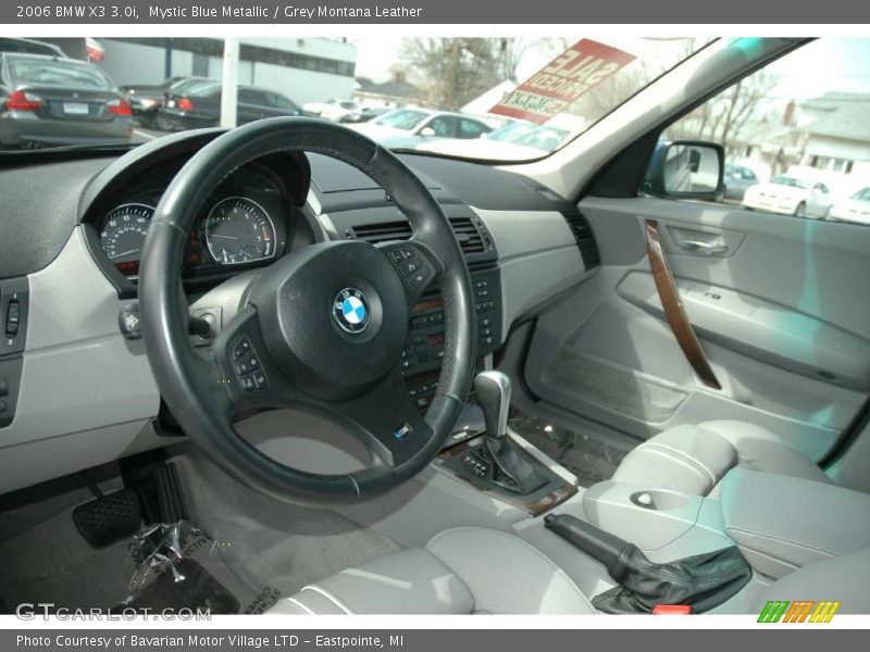 Mystic Blue Metallic / Grey Montana Leather 2006 BMW X3 3.0i
