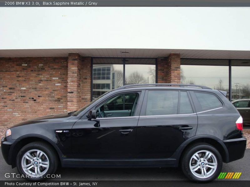 Black Sapphire Metallic / Grey 2006 BMW X3 3.0i
