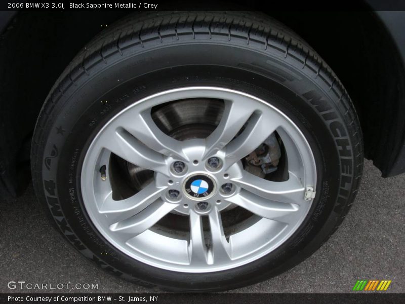 Black Sapphire Metallic / Grey 2006 BMW X3 3.0i