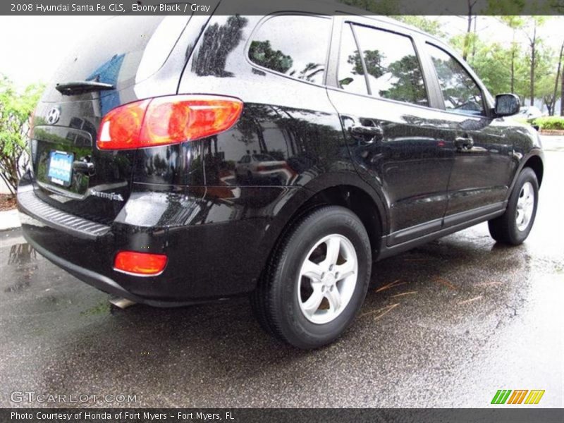 Ebony Black / Gray 2008 Hyundai Santa Fe GLS