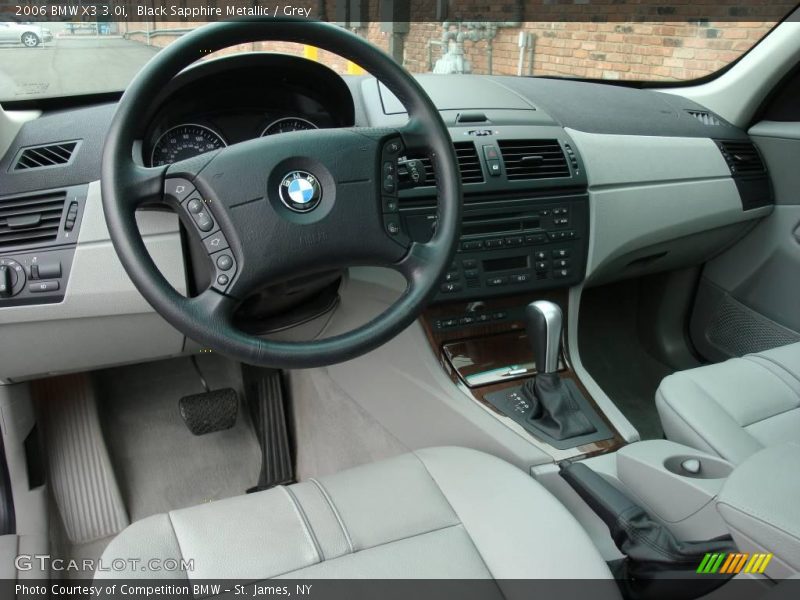 Black Sapphire Metallic / Grey 2006 BMW X3 3.0i