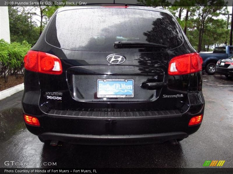 Ebony Black / Gray 2008 Hyundai Santa Fe GLS