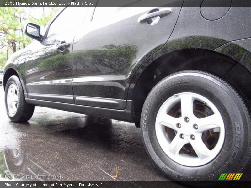 Ebony Black / Gray 2008 Hyundai Santa Fe GLS