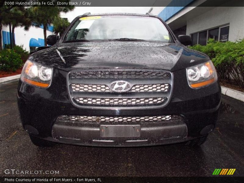 Ebony Black / Gray 2008 Hyundai Santa Fe GLS