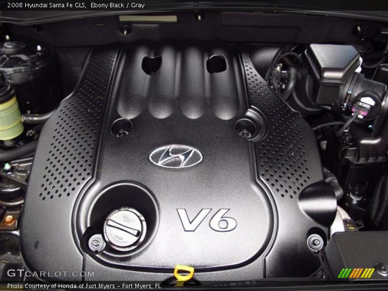 Ebony Black / Gray 2008 Hyundai Santa Fe GLS