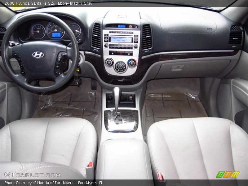 Ebony Black / Gray 2008 Hyundai Santa Fe GLS