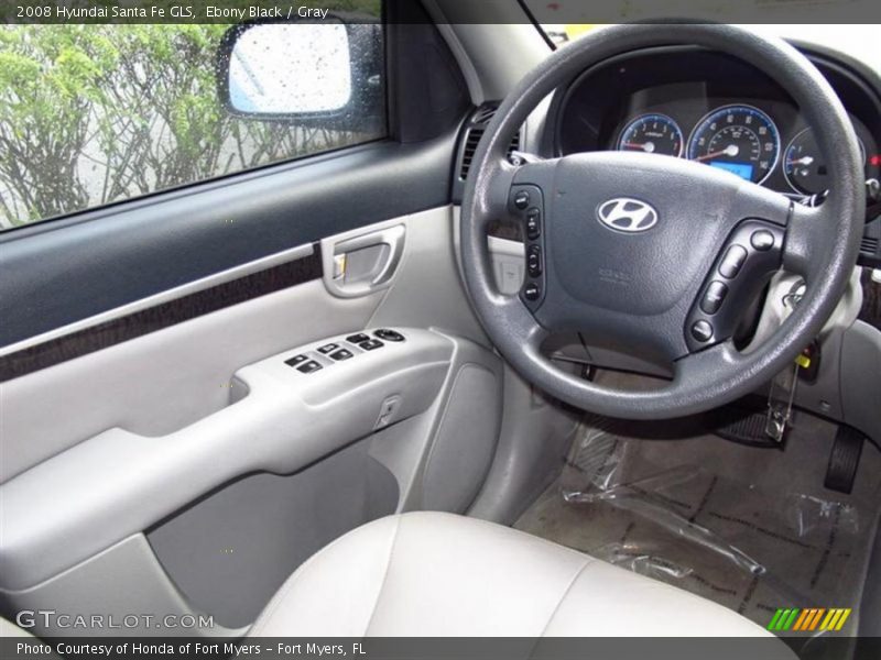 Ebony Black / Gray 2008 Hyundai Santa Fe GLS