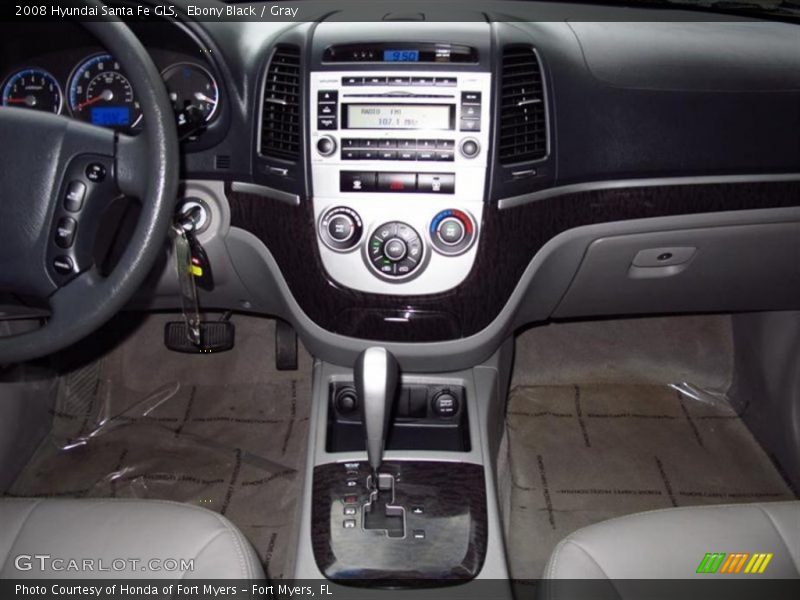 Ebony Black / Gray 2008 Hyundai Santa Fe GLS