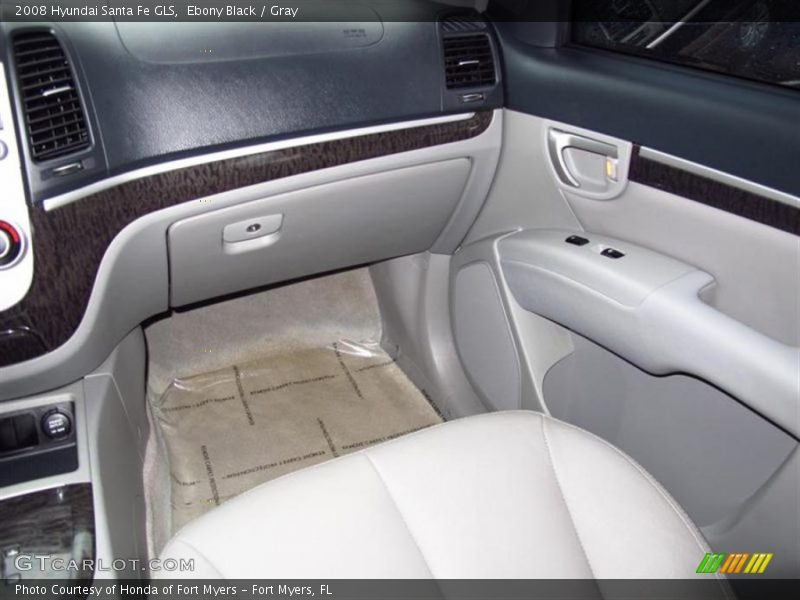 Ebony Black / Gray 2008 Hyundai Santa Fe GLS