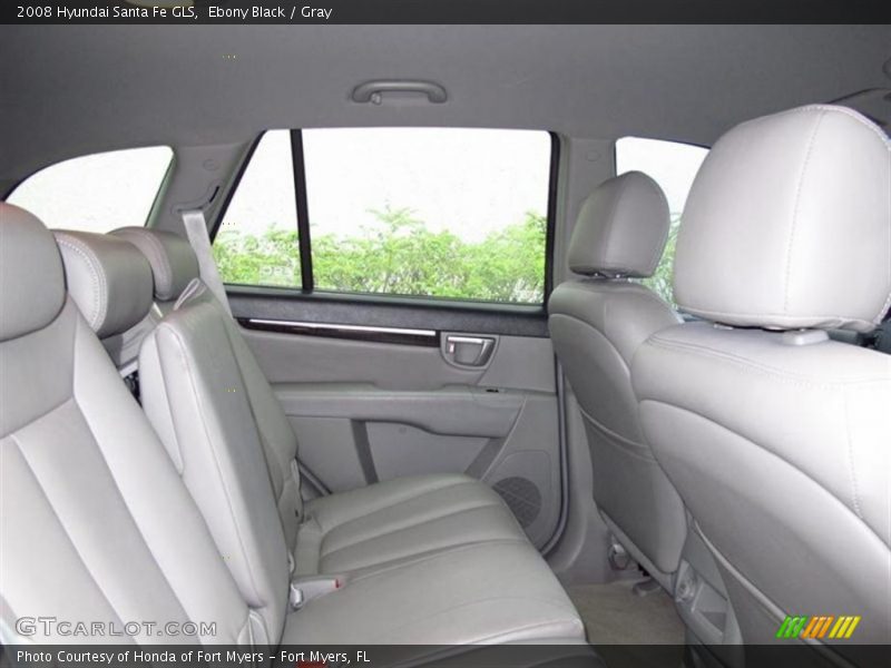 Ebony Black / Gray 2008 Hyundai Santa Fe GLS