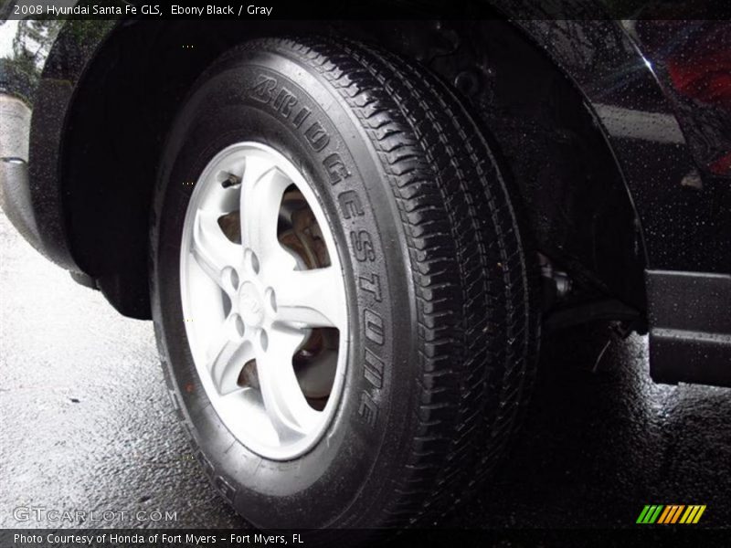 Ebony Black / Gray 2008 Hyundai Santa Fe GLS