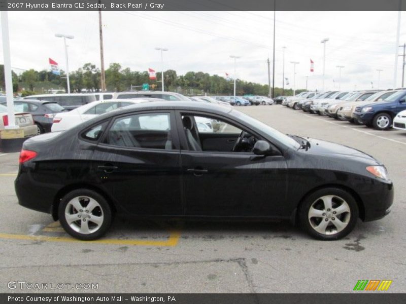 Black Pearl / Gray 2007 Hyundai Elantra GLS Sedan