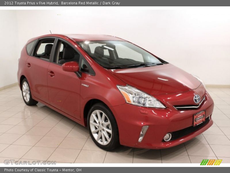 Barcelona Red Metallic / Dark Gray 2012 Toyota Prius v Five Hybrid