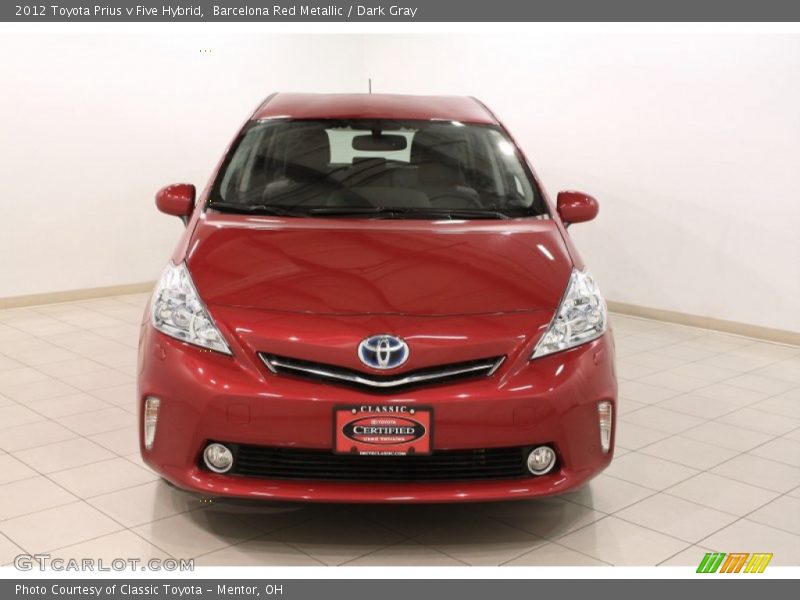 Barcelona Red Metallic / Dark Gray 2012 Toyota Prius v Five Hybrid