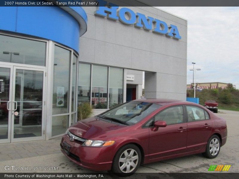 Tango Red Pearl / Ivory 2007 Honda Civic LX Sedan