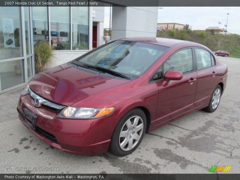 Tango Red Pearl / Ivory 2007 Honda Civic LX Sedan