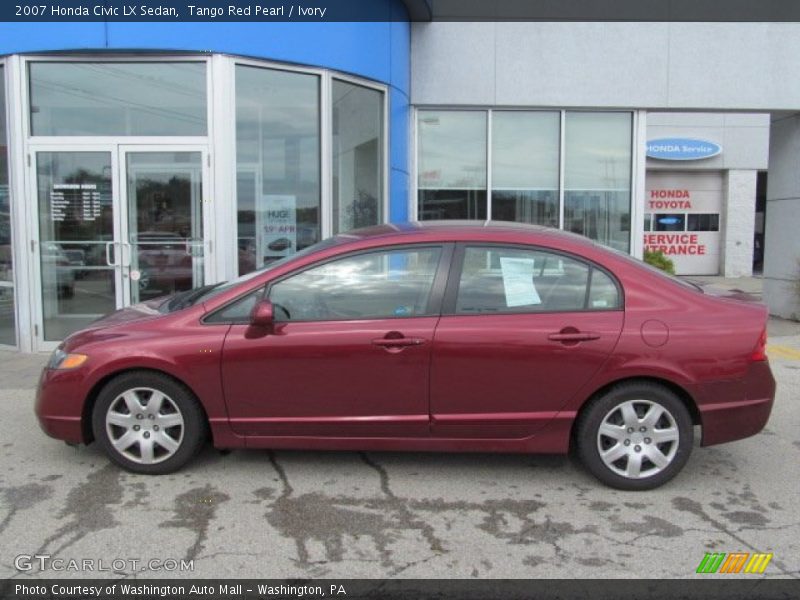 Tango Red Pearl / Ivory 2007 Honda Civic LX Sedan