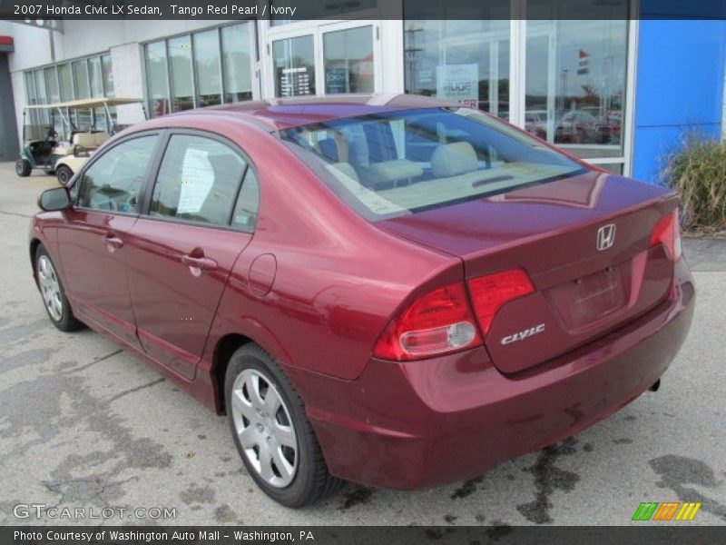 Tango Red Pearl / Ivory 2007 Honda Civic LX Sedan