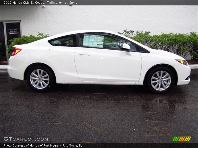 Taffeta White / Stone 2012 Honda Civic EX Coupe