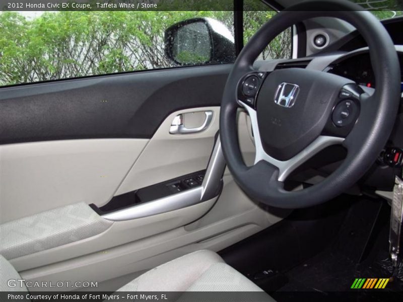Taffeta White / Stone 2012 Honda Civic EX Coupe