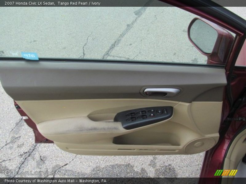 Tango Red Pearl / Ivory 2007 Honda Civic LX Sedan