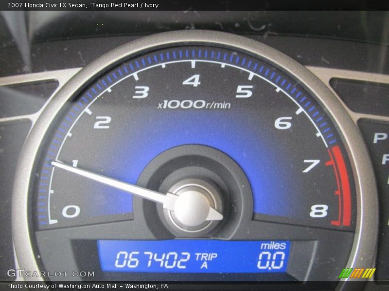 Tango Red Pearl / Ivory 2007 Honda Civic LX Sedan