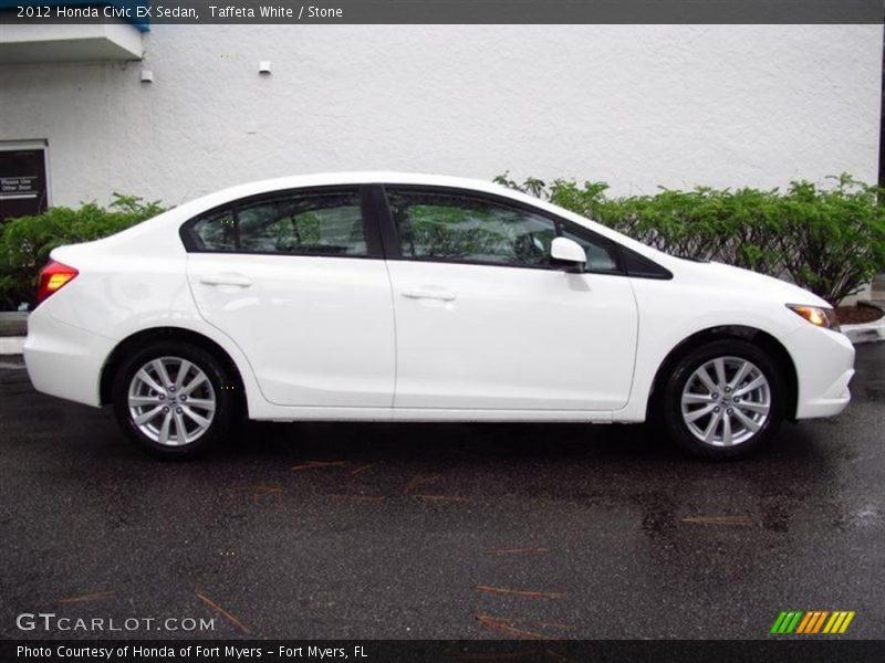 Taffeta White / Stone 2012 Honda Civic EX Sedan