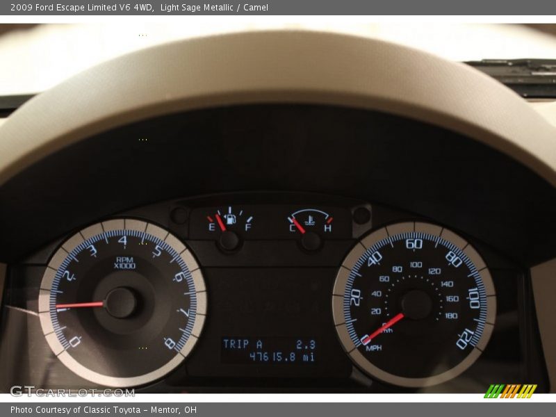 Light Sage Metallic / Camel 2009 Ford Escape Limited V6 4WD