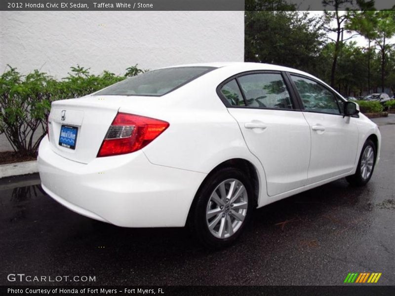Taffeta White / Stone 2012 Honda Civic EX Sedan