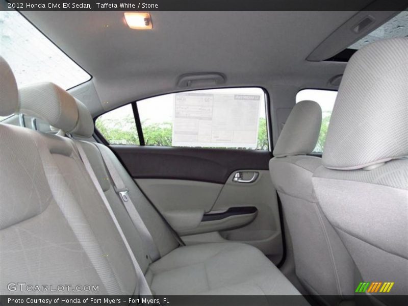 Taffeta White / Stone 2012 Honda Civic EX Sedan