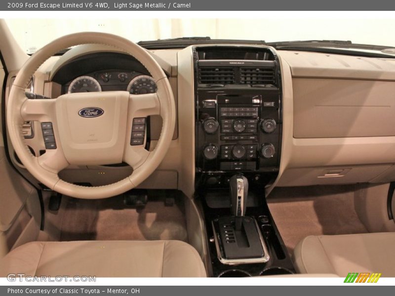 Light Sage Metallic / Camel 2009 Ford Escape Limited V6 4WD