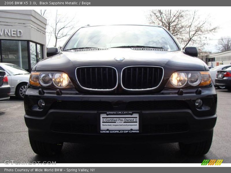 Black Sapphire Metallic / Beige 2006 BMW X5 3.0i