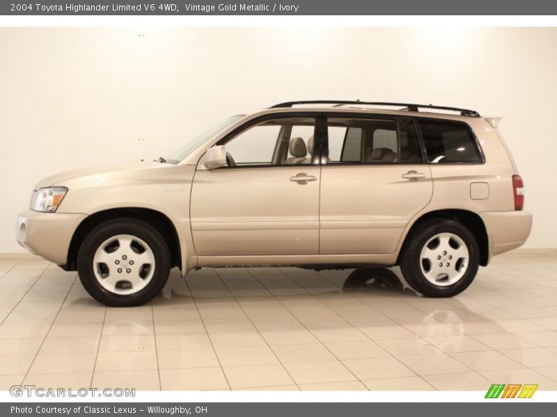 Vintage Gold Metallic / Ivory 2004 Toyota Highlander Limited V6 4WD