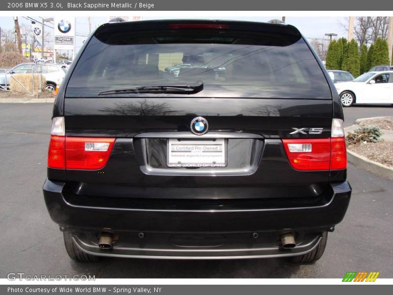 Black Sapphire Metallic / Beige 2006 BMW X5 3.0i